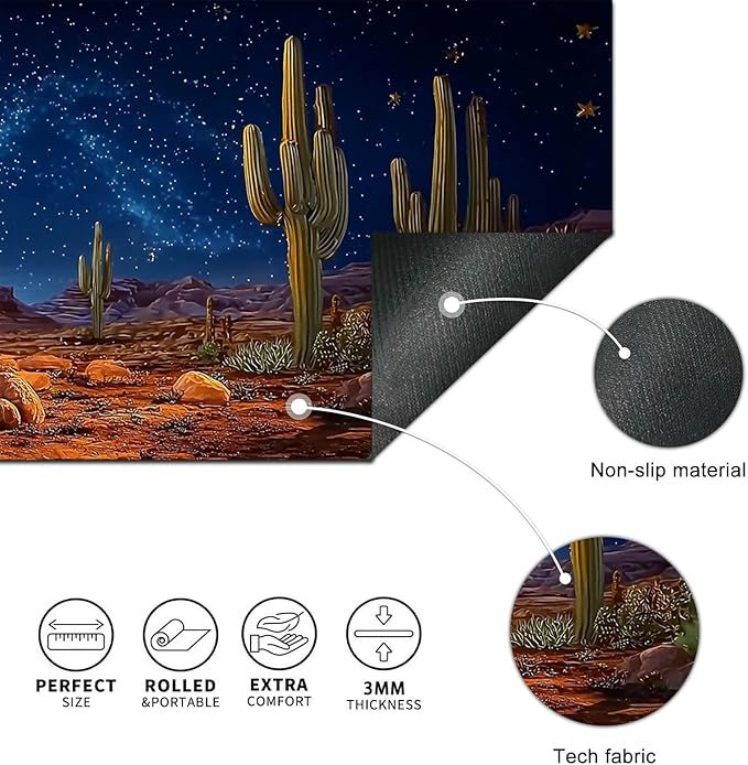 Large Mouse Pad Gaming Mousepad 31.5 x 11.8 Inch Keyboard Desktop Mat Diatomite XL Mouse Pad for Home and Office Desk Accessories with Western Desert Boots Night Sky Artwork Diatomite