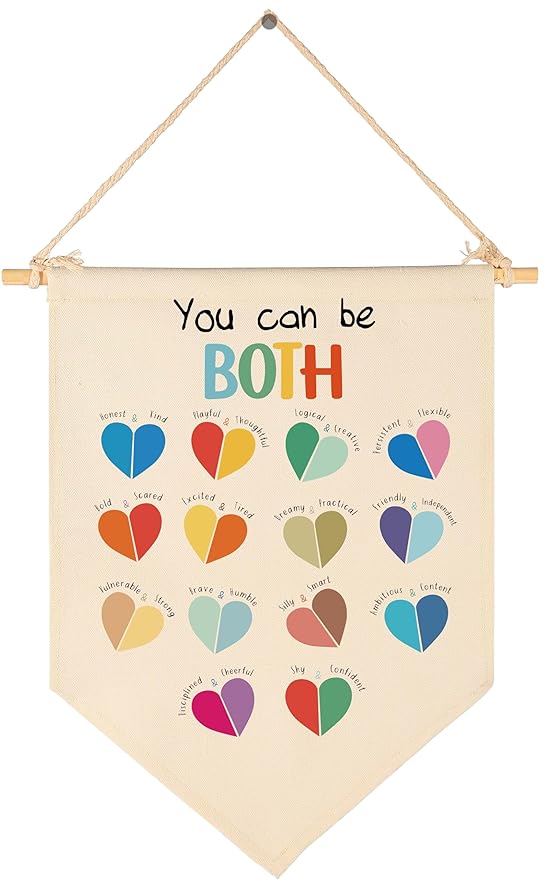 Duality Nursery Wall Decor,Therapy Office Decor,School Counselor Gift,Mental Health Therapy Print,DBT,Calming Corner-Classroom Pennant-Canvas Banner Flag Sign Wall Decor Gift-You Can Be Both