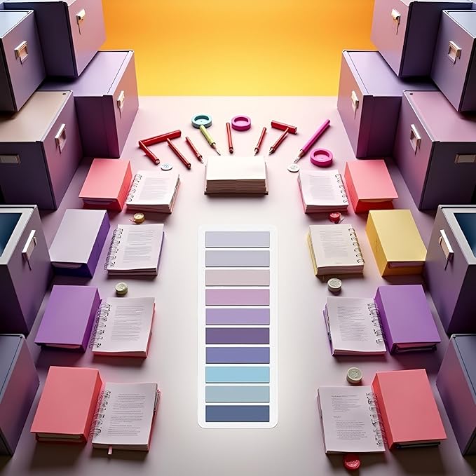 200 Pcs Sticky Index Tabs Small Sticky Notes Book Tabs,Tabs for Notebooks, Page Markers Notes Tabs Writable and Book Flags Tabs Post It Tabs Strip Index Tabs for Page Marking Classify File (Purple)