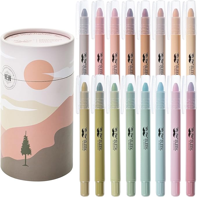 Mr. Pen- Gel Highlighter Set, 16 Pack, Assorted Colors, Bible Highlighters No Bleed Gift Set
