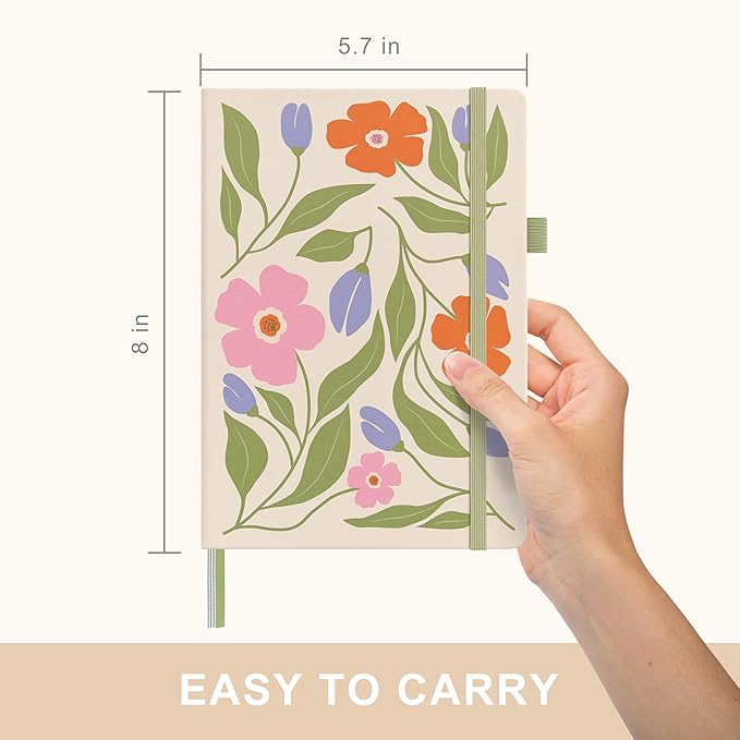 And Per Se Undated Planner – A5 Weekly & Monthly Goal Planner for 72 Weeks (1.5 Years) – Hardcover with Monthly Tab Stickers, Back Pocket & Habit Tracking (Botanical Floral)