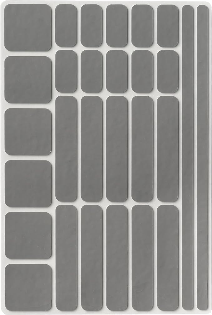 Non Slip Grip Stickers GRIPLUS Rectangle (Gray, 100×148mm) - Reusable Adhesive Pad for Desk, Phone, Mouse, Office, Multi-Purpose