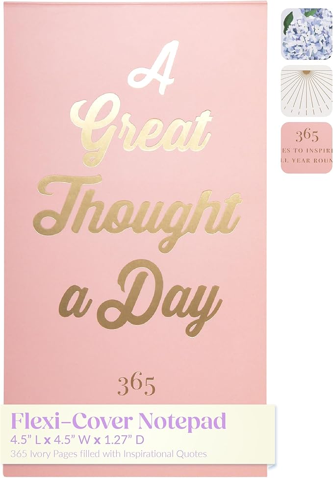 WORLD TRAVELER A Thought a Day List Pad with 365 Inspirational Quotes for Notes, Memos - A Year of Positive Thinking, To Do List Notepad, Size 5X8, 5X8 Pink