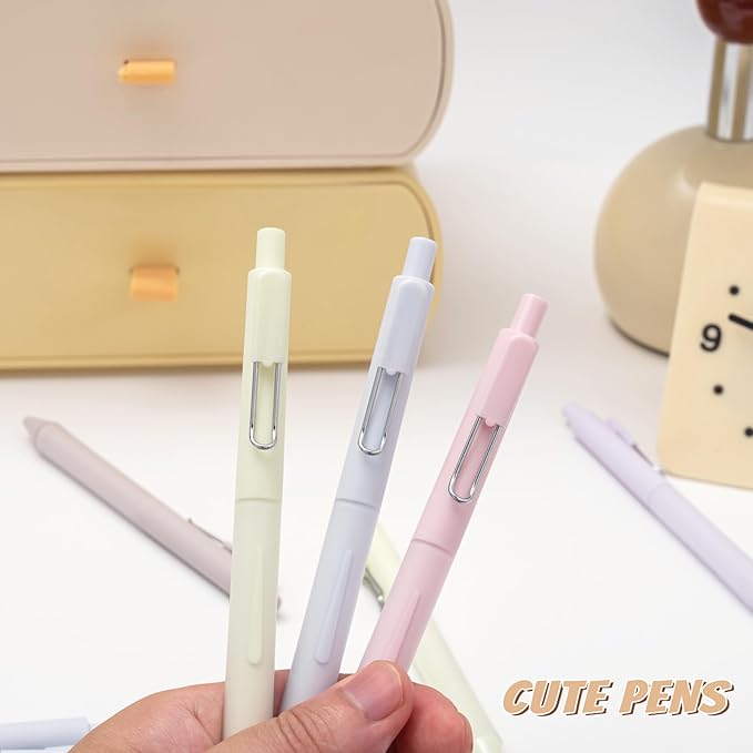 0.5mm Gel Pens Black Ink Pen Gel Retractable Pens for Smooth Writing Office Supplies (12-count)