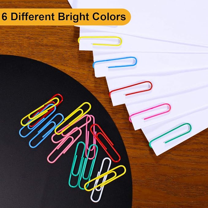 Vinaco Paper Clips Colorful, 100 Pack Large Paper Clips 2 Inch (50 mm), Durable & Rust Resistant, Jumbo Paper Clip, Colored Paper Clip. Great for Office, School and Personal Use (Multicolored)