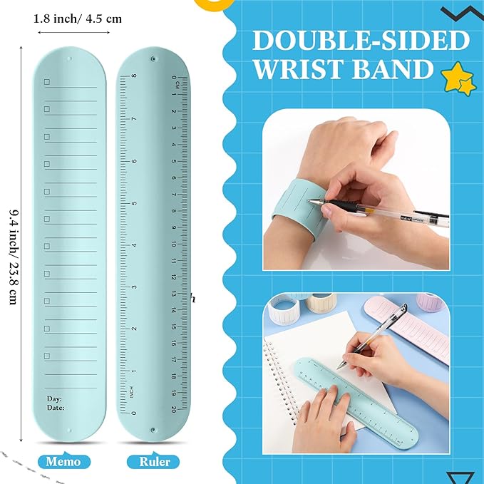 6 Pcs Nurse Silicone Bracelet to Do List Slap Silicone Reminder Bracelet Reusable Wearable Wrist Waterproof for Work Wrist Strap(Fresh Color,Regular Style)