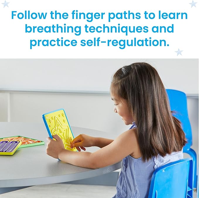 hand2mind Mindful Maze Boards, Tactile Sensory Toys for Toddlers, Anxiety Relief Items, Calm Down Corner Supplies, Emotional Regulation Tools for Kids, Play Therapy Toys, Mindfulness Gifts