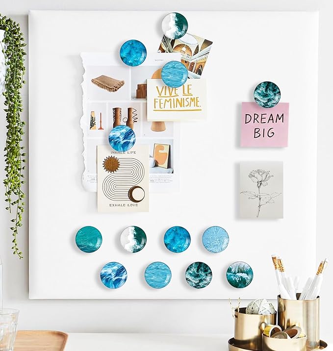 Ocean Decorative Push Pins, Thumb Tacks for Bulletin Board, Bulletin Board Decorations,Photos Wall Maps,Cute Thumbtack for Desk Accessories,Classroom Decor, Office Decor and Home(Ocean-24)