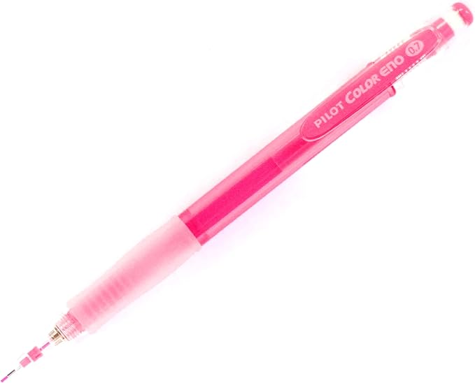 Pilot Color Eno Pink Set, 0.7mm Mechanical Pencil + Mechanical Pencil Lead 0.7mm, Pink, 10 Leads(Japan Import)