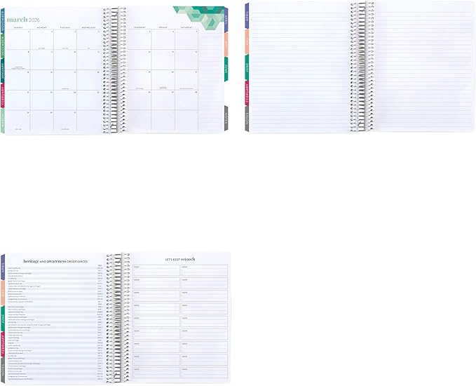 Erin Condren 12-Month Spiral Life Planner (Jul 2025 - Jun 2026), 7”x9” Weekly and Monthly Planner, 80 Lb. Text Weight Paper, Layers Colorful Covers, Hexagon Theme, Vertical Layout, Platinum Coil