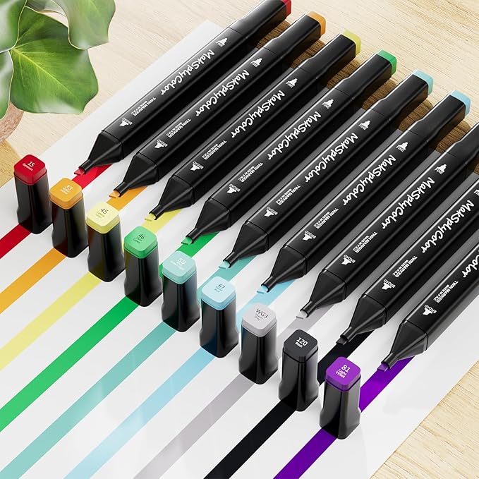 80Pcs Alcohol Markers for Adults Comics, 80 Color Dual Tip Permanent Sketch Markers with Carrying Case Perfect for Arts, Books Drawing Coloring Sketching and Illustration