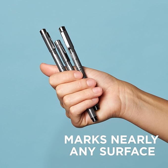 SAKURA 3-Piece Microperm Blister Card Ultra-Fine Point Pen Set, Black