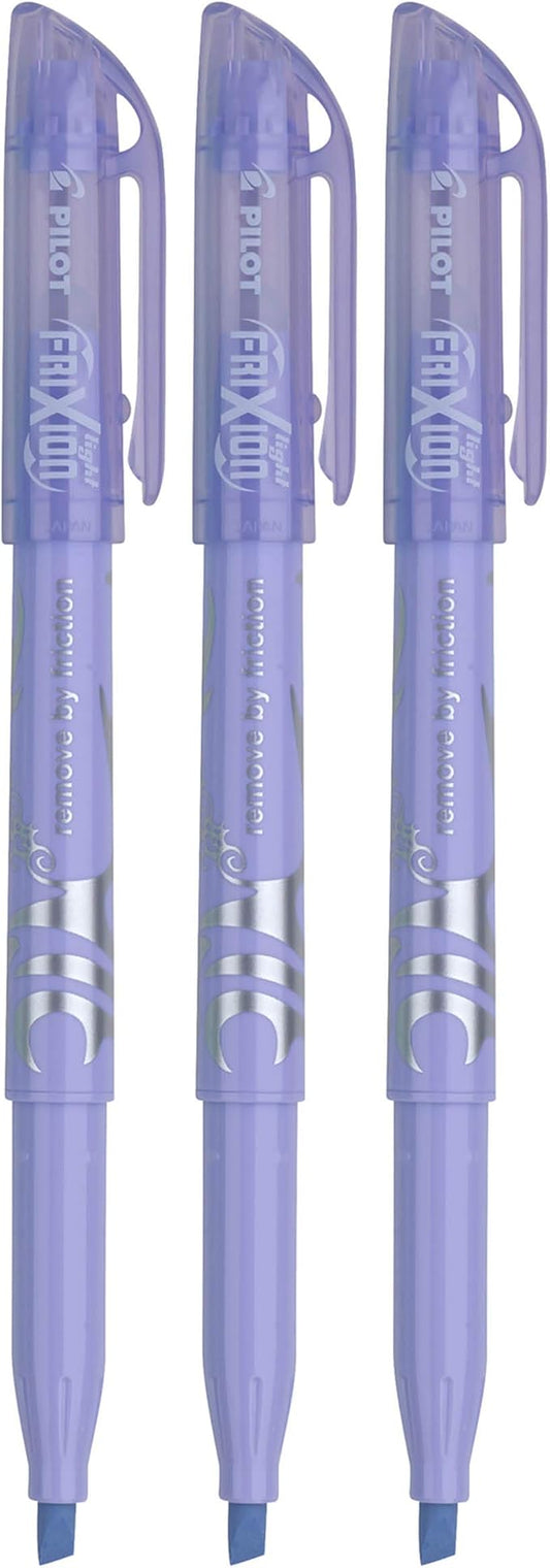 Pilot FriXion Pastel Erasable Highlighter, Chisel Tip, Purple Ink, 3 Count