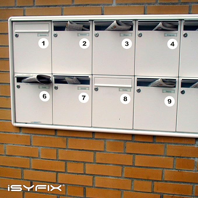 iSYFIX White Consecutive Number Stickers – 1 to 100, 2-inch, 1 Set – Vinyl Self Adhesive Premium Decal, Ideal for Inventory, Storage, Organizing, Boxes, Bins, Toolbox, Lockers & More, Indoor/Outdoor