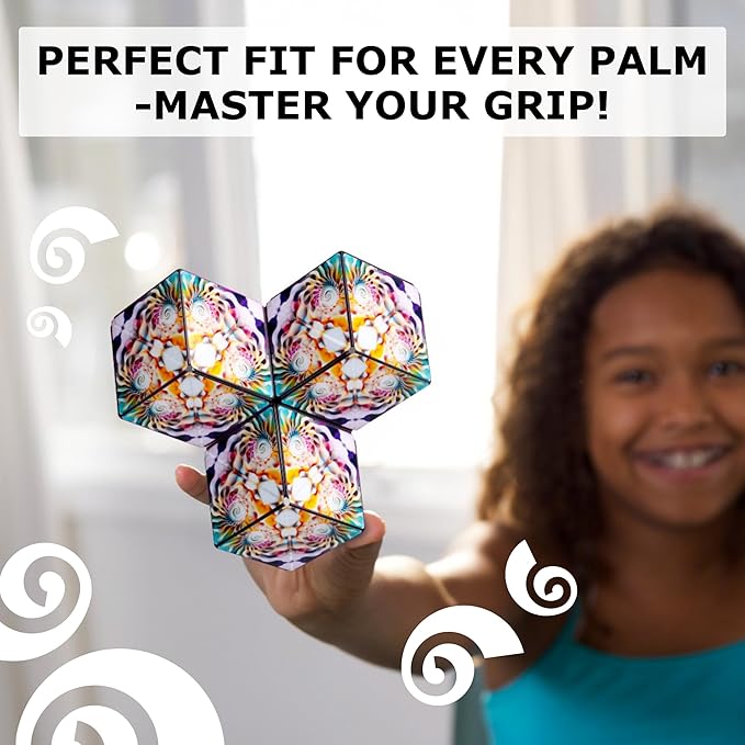 Shashibo DODECA Shape Shifting Box - Award-Winning STEM Fidget Toy with Ultra Strong Magnets - Puzzle Cube Transforms Into 100+ Shapes, Perfect Sensory Gift for Kids, Teens, and Adults (Atlantis)