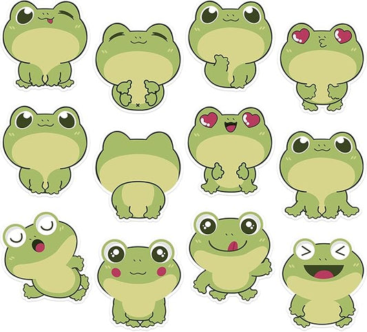 600Pcs Frog Sticky Notes, Cute Cartoon Frog Self-Stick Note Pads Kawaii Frog Theme Sticky Notes Animal Memo Pads Frog Notepad for Frog Lovers Birthday Students Office School Supplies