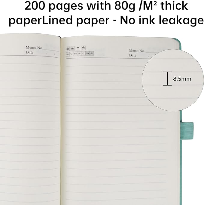 Notebook Journal for Women,A5 Hardcover Leather Journaling Notebooks for Work,200 Pages Travel Journal for Women Men with Pen Holder and Ribbon,5.78"×8.34"(Pink)