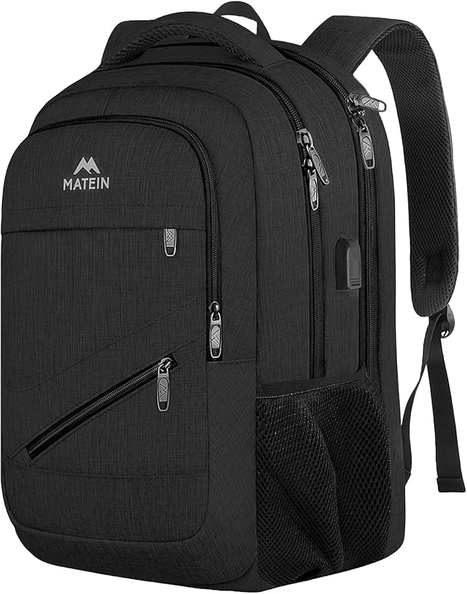 MATEIN 17 Inch Work Laptop Backpack, Large College Computer Bookbag with TSA Laptop Compartment, Water Resistant Business Travel Backpack with USB Port, Graduation Gifts for Men Women