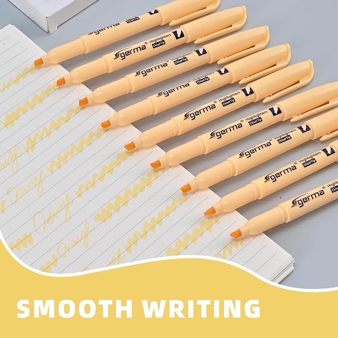 Yellow Highlighters 12 Pack, Mild Pastel Color, Chisel Tip Bible Highlighters No Bleed, Quick-Drying, Cute Aesthetic Markers for Journaling, Bible Study, School Office Supplies