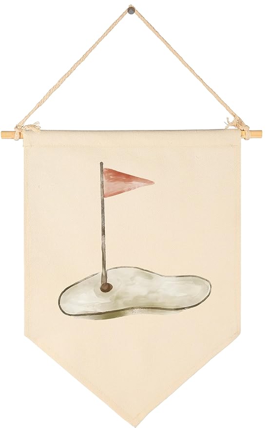 Motivational Canvas Banner Flag Sign Pennant Poster Wall Decor Gift for Nursery Classroom Kindergarten Preschool Education Reading Room Playroom Teacher Office Baby Room-Christmas Gift-Golf Hole