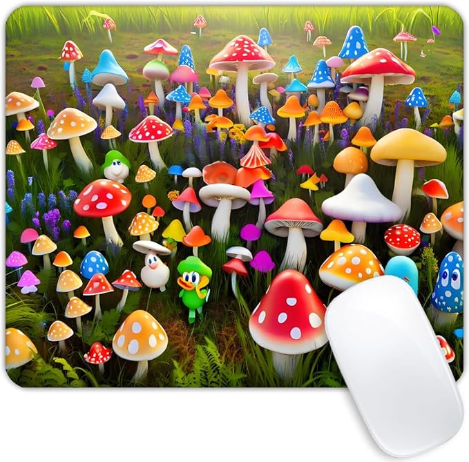 Happy Mushroom Mouse pad Customized Mousepad Non-Slip Rubber Base Mouse Pads for Computers Laptop Office Desk Accessories Mouse pad