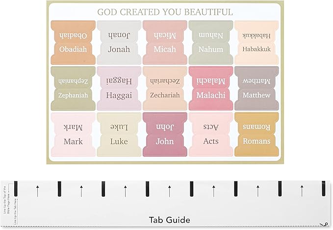 Mr. Pen- Bible Tabs, 75 Boho Theme Laminated Tabs for Women and Men, Tabs for Study Bible, Large Print Bible Index Tabs, Book Labels, Mr. Pen Bible Tabs