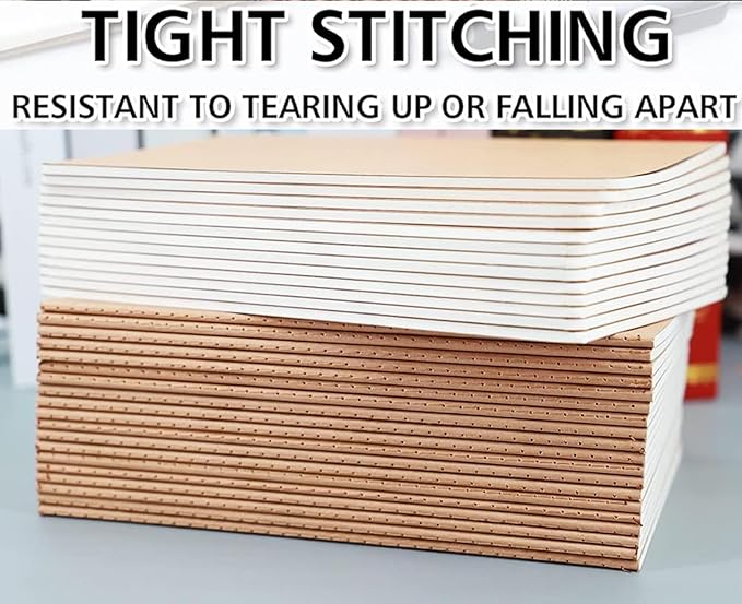 12 Pack A5 Lines Notebook Bulk Kraft Cover College Ruled, Lined Paper Travel Journals Composition Diary Subject Notebooks Planner, 60 Pages, 8.3”x 5.5”