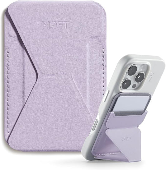 MOFT Magnetic Wallet Stand Compatible with iPhone 17/16/15/14/13/12 Series, Angle Adjustment & Magsafe Compatible MOVAS Phone Stand,Peony