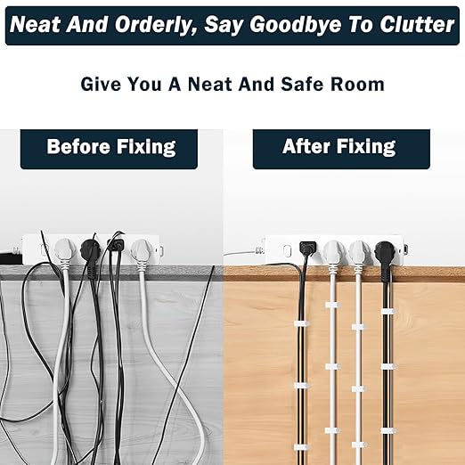 Easytle 200 Pcs 8mm Cable Clips Nail in Flat Ethernet Cable Wall Clips for Cords Cat5/Cat5e/Cat6/Cat7 RJ45 Coax Speaker Wire