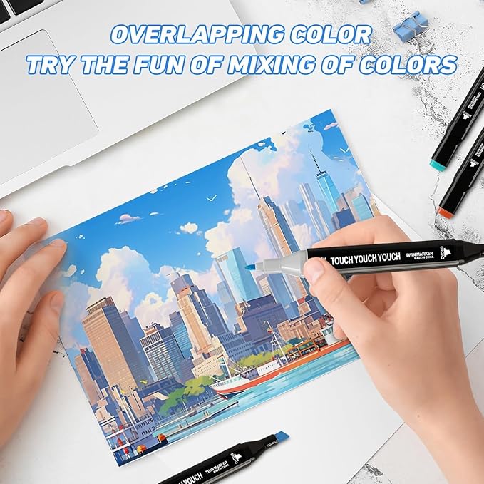 168 Colors Alcohol Markers Art Markers for Kids and Adult Drawing Marker Dual Tip Coloring Painting Perfect for Boys Girls Students Gift