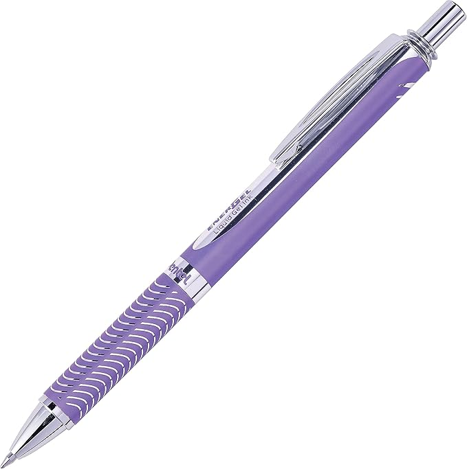 Pentel EnerGel Alloy RT Retractable Liquid Gel Pen, (0.7mm), Violet Barrel, Violet Ink, 1 Pack (BL407VBPV)