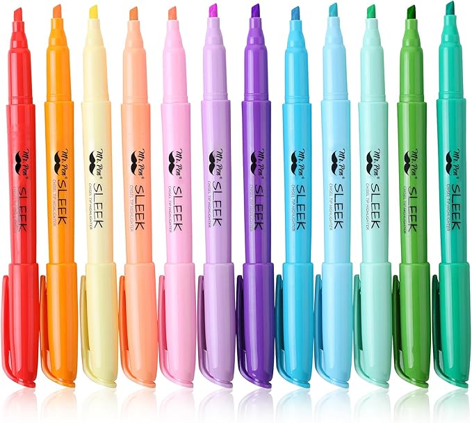 Mr. Pen- Pastel Highlighters, 12 Pack, Assorted Colors, Fast Dry, Highlighter, Set, Bible Journaling Highlighter, Marker