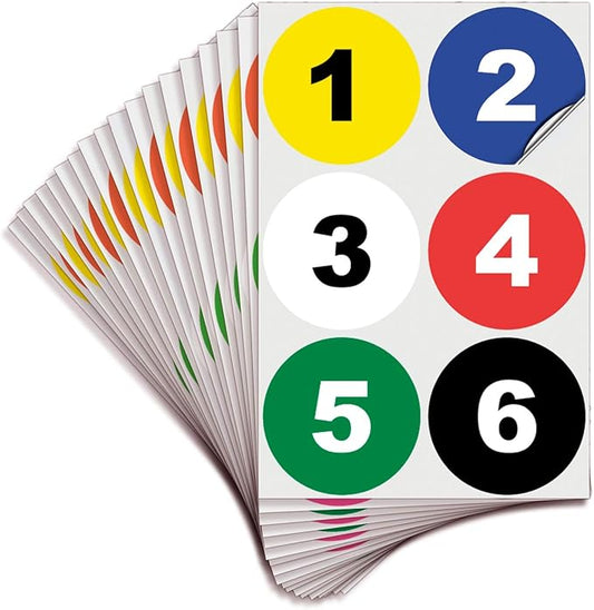 iSYFIX Multicolor Consecutive Number Stickers – 1 to 100, 3-inch, 1 Set – Vinyl Self Adhesive Premium Decal, Ideal for Inventory, Storage, Organizing, Boxes, Toolbox, Lockers & More, Indoor/Outdoor