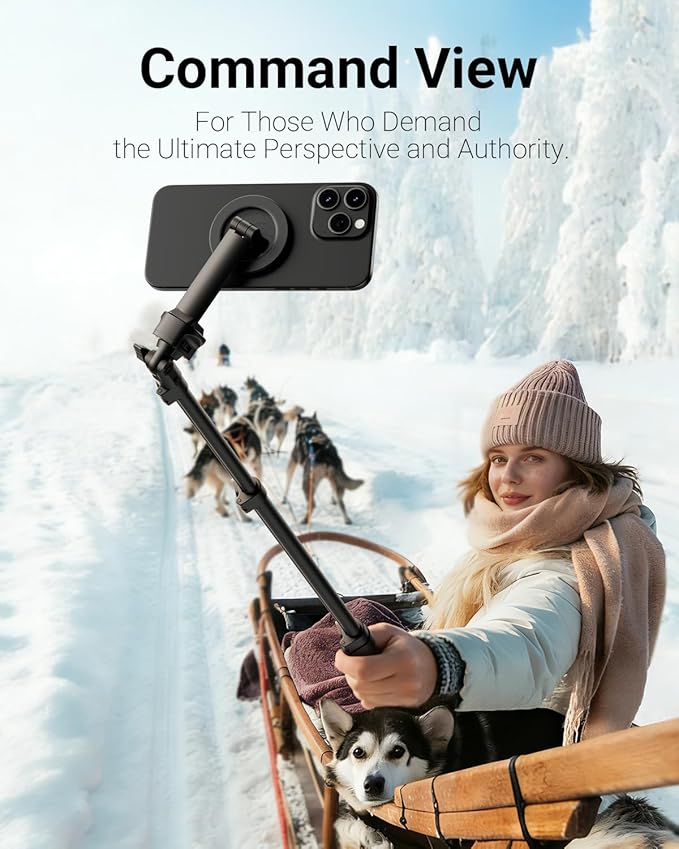 69" Magnetic Phone Tripod, Tripod for iPhone with Remote & Strong Magnetic Holder for Magsafe, Stable Cell Phone Tripod for Video Recording, Essential Tripod & Monopod Accessories for iPhone/Android