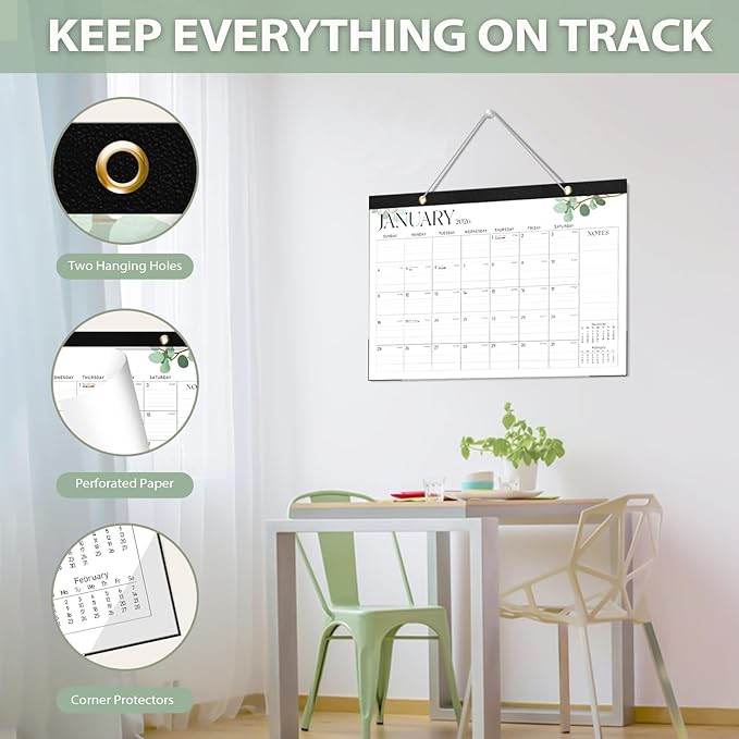 Desk Calendar 2025-2026, Runs Until December 2026 - Large Size 17" x 12" Desktop/Wall Monthly Calendar with To Do List, Personal Desk Calendar Planner for Home, School, Office