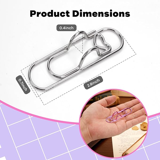 Paper Clip Pen Holder, Metal Pen Clips for Notebook - 16 Pcs Colorful Pen Clip Holder Planner Accessories, Colorful Cute Pen Clips (Only for Pens with a Thickness of Less Than 0.5 Inches)