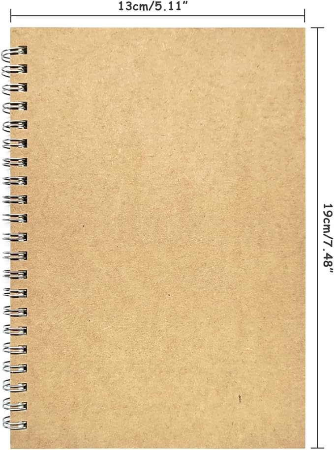 2 Pack College Ruled Notebook, Soft Yellow Cover Spiral Notebook, Memo Notepad Sketchbook, Students Office Business Diary Spiral Book Journal,100 Pages, 50 Sheets, 7.48 x 5.11 Inch