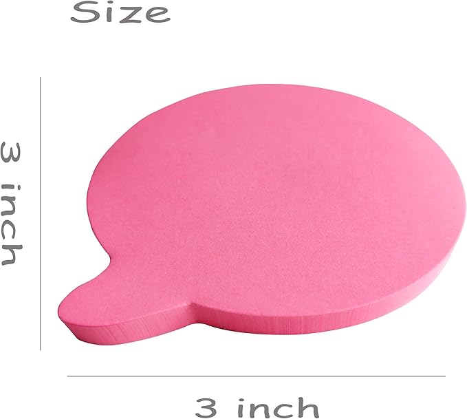 Bubble Sticky Notes Cute 3x3 Inches (8 Pads/Total 656 Sheets), Bubble Shaped Sticky Notes with 8 Bright Colors, Easy to Post, Strong Adhesive, Clean Removal for Home, Office