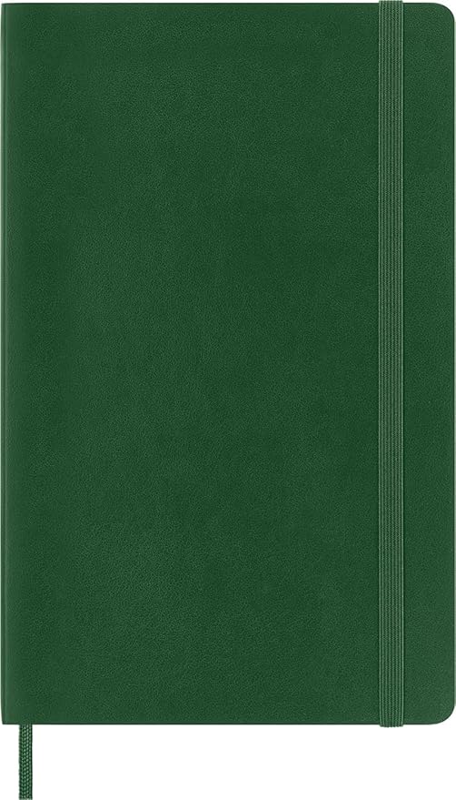 Moleskine Classic Notebook, Soft Cover, Large (5" x 8.25") Ruled/Lined, Myrtle Green, 192 Pages