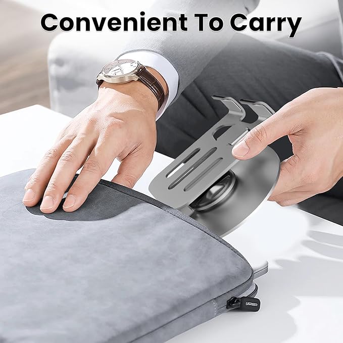 2PCS Cell Phone Stand, Multi-Angel Adjustable 360° Rotation Non-Slip Metal Phone Stand Compatible with iPone Android Smartphone and Tablet(Grey&Grey)