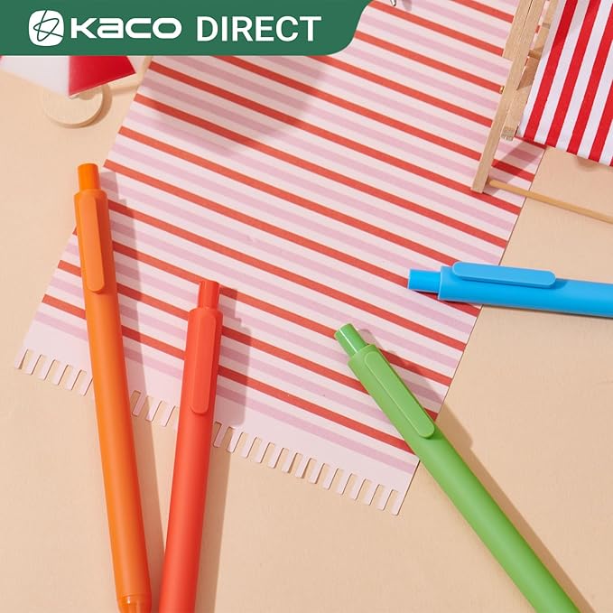 Kaco 20 Pieces Ballpoint Pens PURE, Black Ink Pens, 1.0 mm Medium Point, 20 Count Pack Pens for Journaling Note Taking