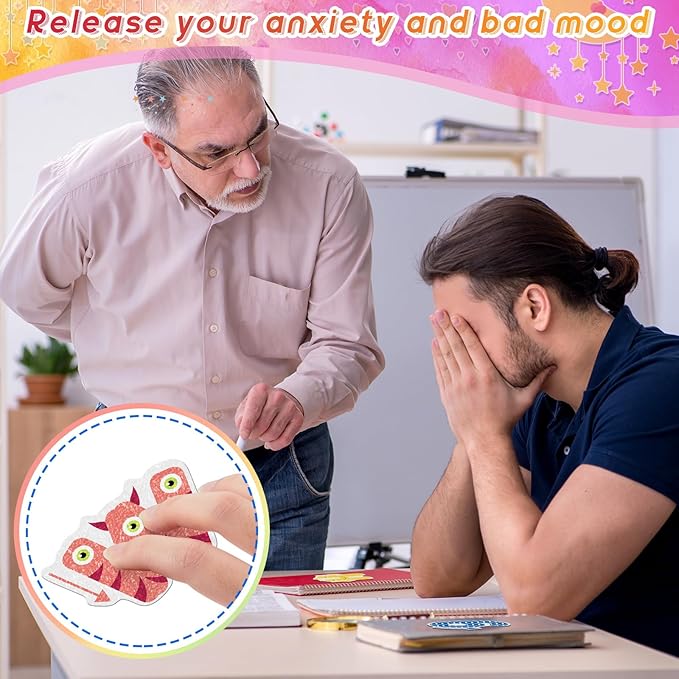 36 Pcs Anxiety Sensory Stickers Strips Adhesive Textured Mental Health Calm Stickers Mindfulness Fidget Decals Stress Anxiety Relief Items for Therapy Office Desk(Letters and Number)