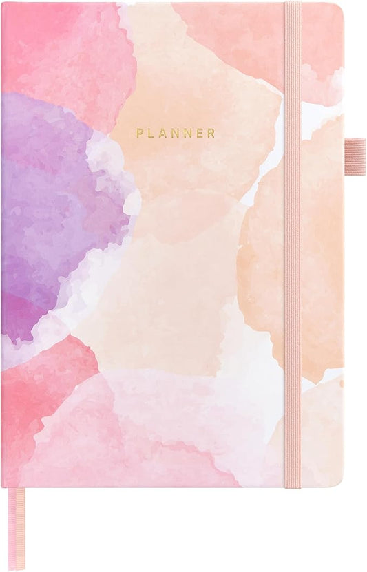 And Per Se Undated Planner – A5 Weekly & Monthly Goal Planner for 72 Weeks (1.5 Years) – Hardcover with Monthly Tab Stickers, Back Pocket & Habit Tracking (Blush Watercolor)