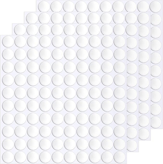 JANYUN 1500 Pcs Double Sided Sticky Dots Removable Round Putty Clear Double Sided Tape for Crafts No Trace Sticky Tack Adhesive Tape (20 mm)