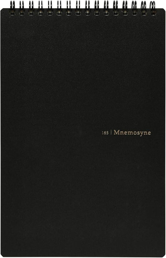 Maruman MNEMOSYNE Notebook 9.06 x 5.83 Inches (Vertical A5), 5mm-squared, Double-sided, 70 Sheets (N165)
