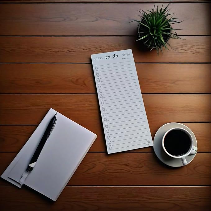 To Do List Notepad, Daily Task Planner Writing Pad, 2-Pack 3.7x8.5, College Ruled, Simple Stylish To-Dos Memo Pad for Planning, Tasks, Appointments, Reminders, Home, Office - 50 Sheets per Pad (To Do - No Magnet, 3.7" x 8.5")