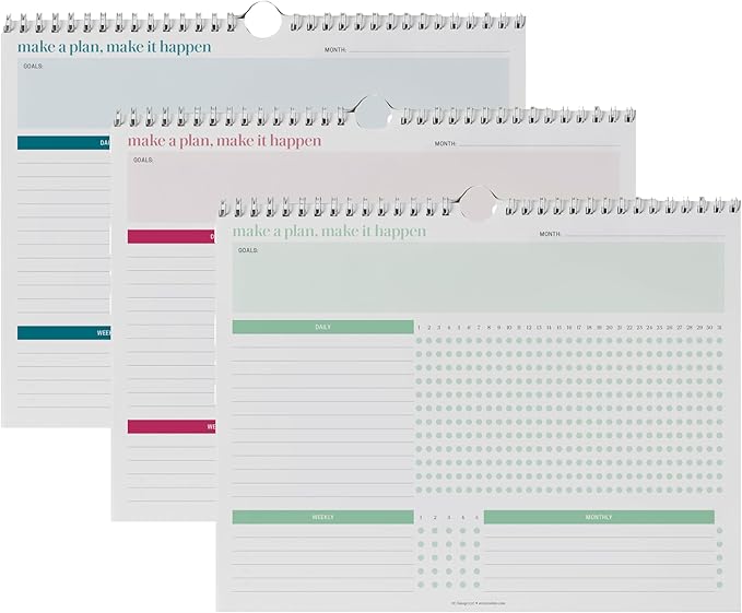 INSPIRED BY ERIN CONDREN Habit Tracker Wall Calendar, 8.5 x 11 Inch Monthly Hanging Habit Tracker with Motivational Layouts, 12 Month Goal Setting Calendar for Daily Habit Tracking and Organization