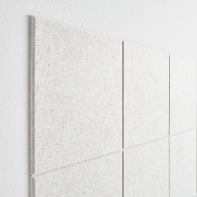 Large Bulletin Board 48x36- Office Wall Organizer to Replace Your Old Cork Boards for Walls for Office Decor -12-Pack Felt Wall Tiles to Use in Home Office Decor, Classroom Decor (Limestone)