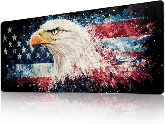 Desk Mat Mouse Pad Gaming Desk Pad XL Large Mouse Mat Office Decor Accessories (Eagle Flag)