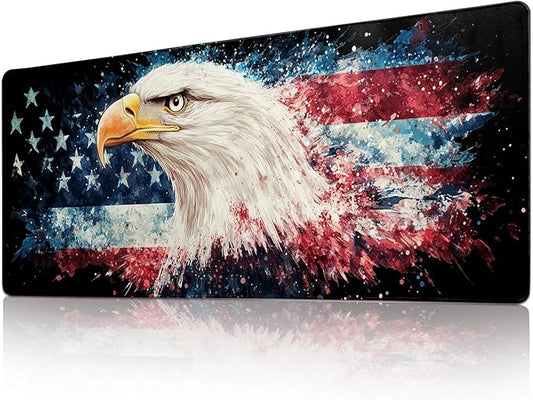 Desk Mat Mouse Pad Gaming Desk Pad XL Large Mouse Mat Office Decor Accessories (Eagle Flag)